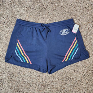 Women’s Ford Motorsport Fleece Shorts Size XXL Navy Blue NWT